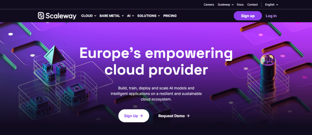 scaleway cloud based database solution provider