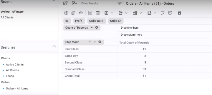 example of how to run automatic calculations on summed or counted values in pivot tables in kohezion