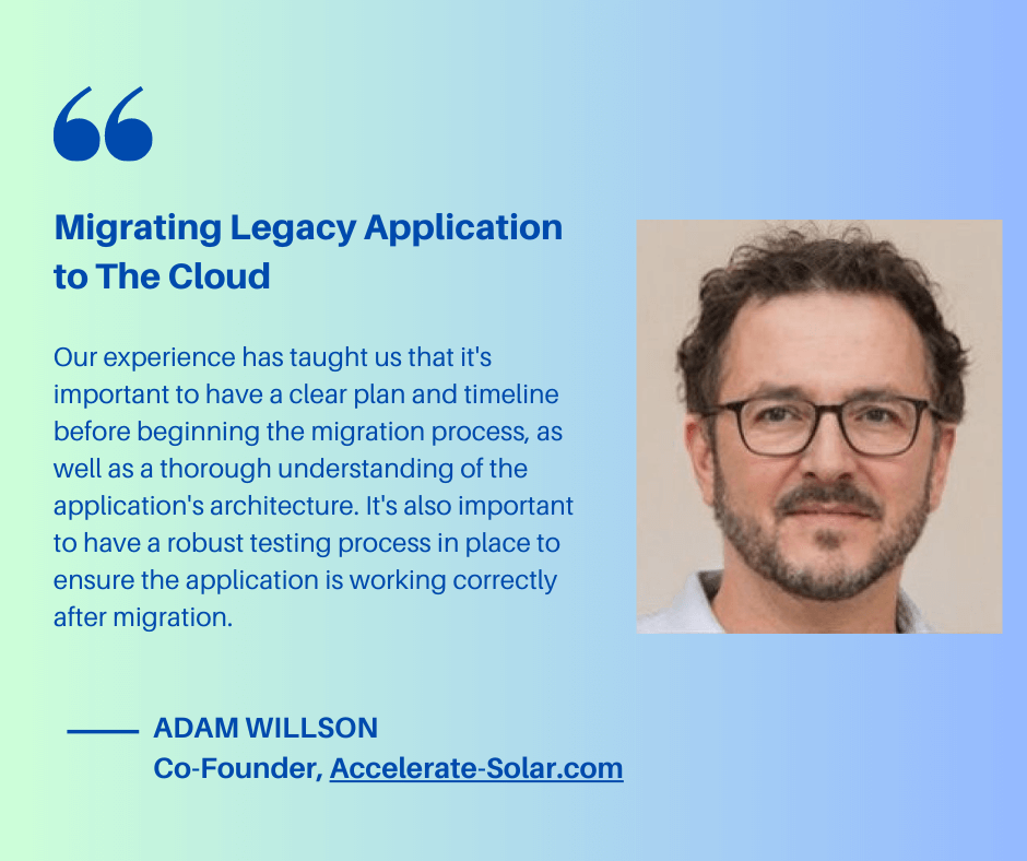quote about migrating legacy application to the cloud