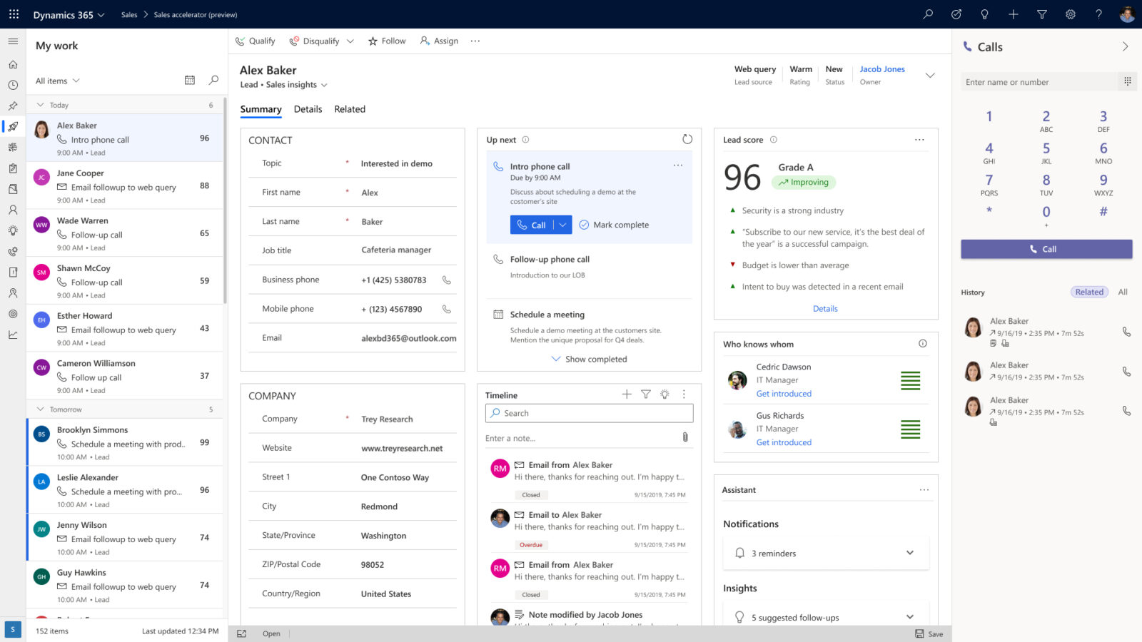 sales overview of microsoft dynamics 365