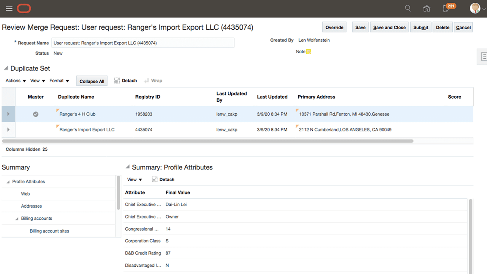 overview of oracle customer data management