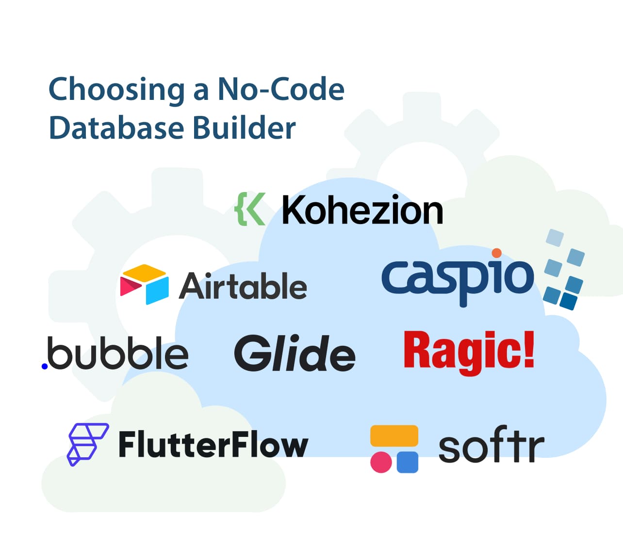 logos of no-code database builders