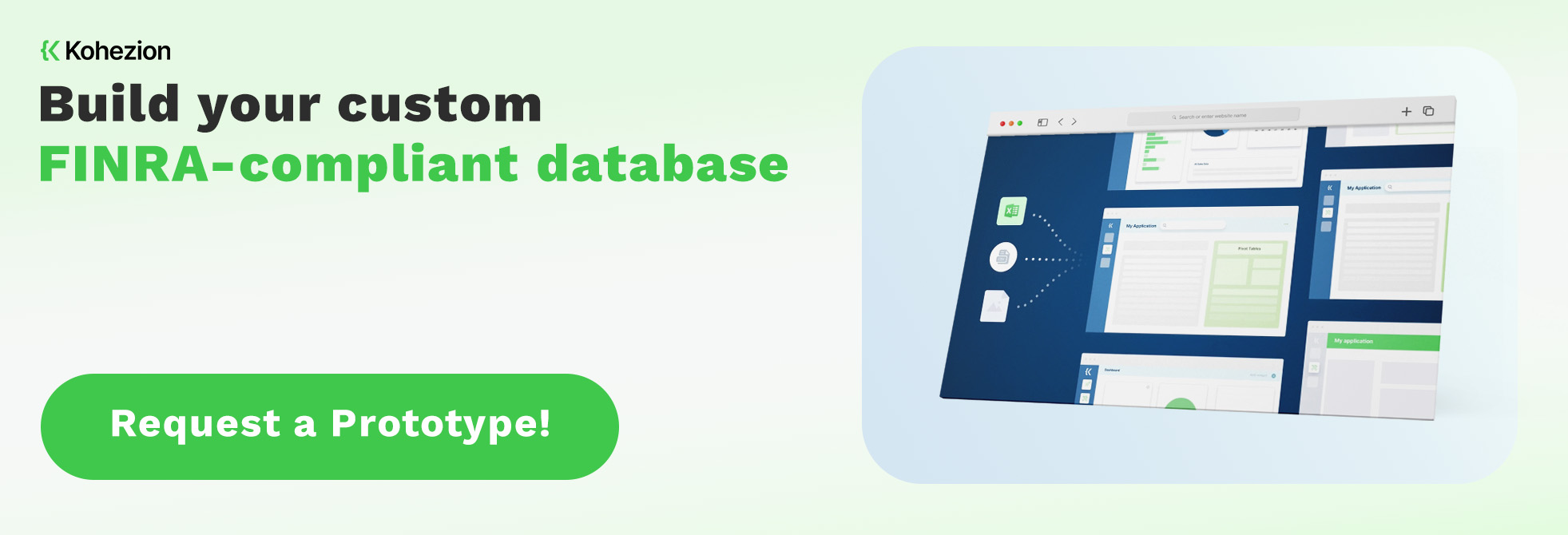 cta banner build your finra compliant database and request a prototype
