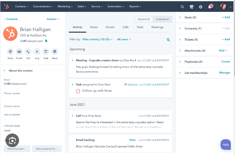 hubspot user-friendly crm for financial dvisors