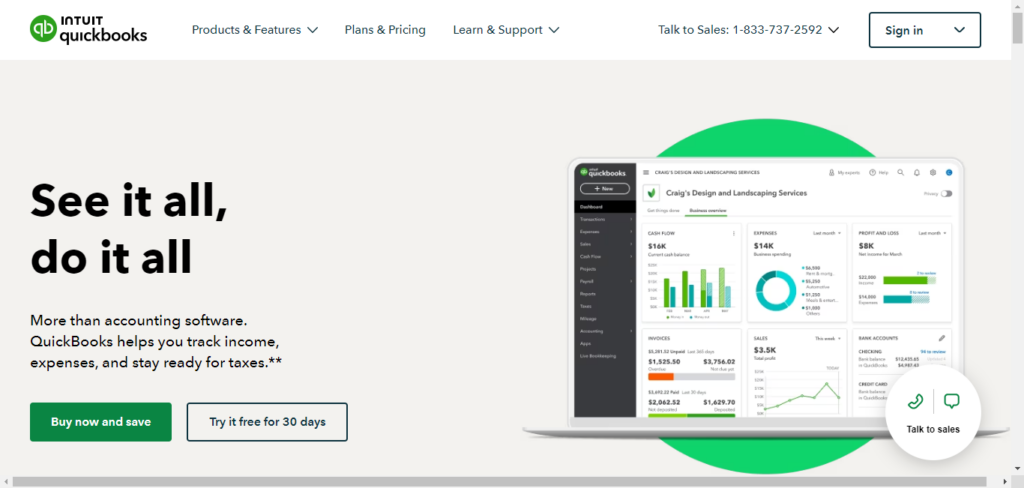 quickbooks online accounting software