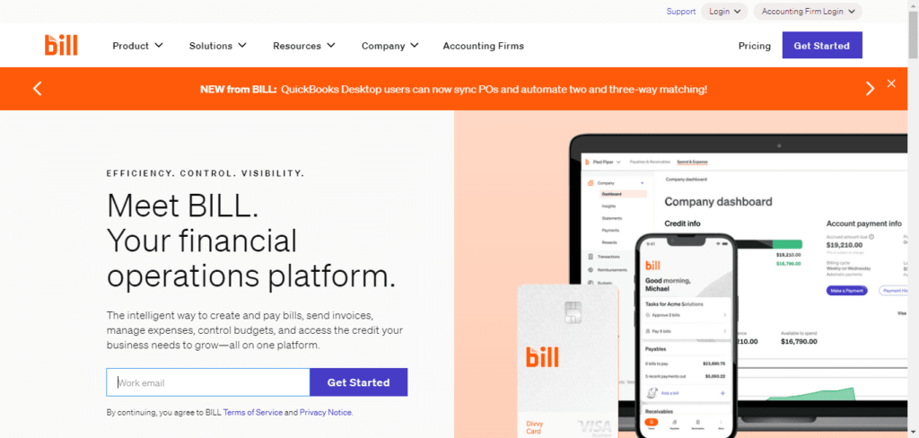 bill financial operations platform