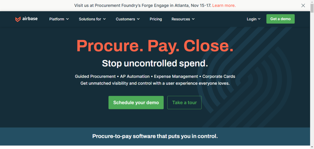 airbase procure to pay software solution