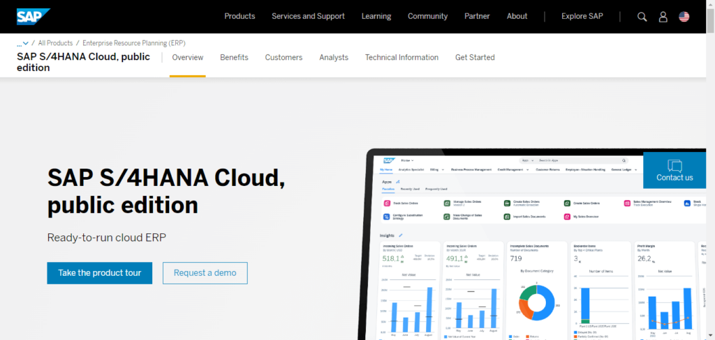 sap s/4 hana cloud modular erp