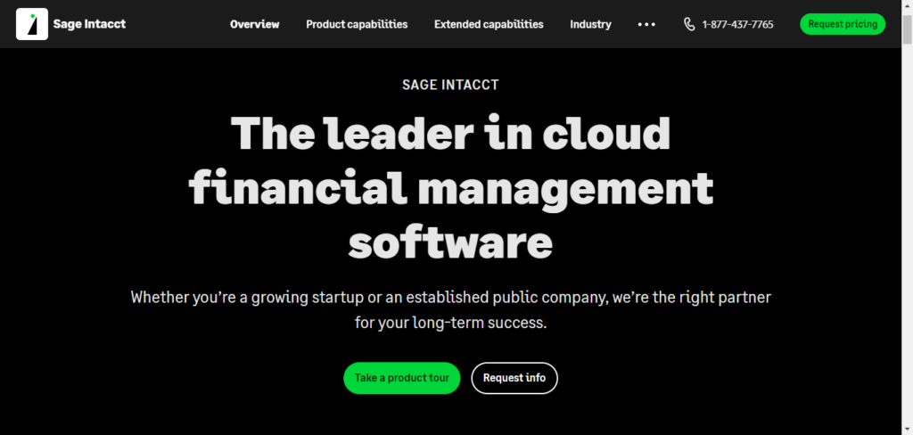 sag intacct cloud accounting and financial management software