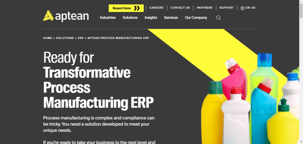 aptean process pro process manufacturing erp