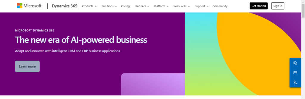 microsoft dynamics 365 ai-powered erp business pplication
