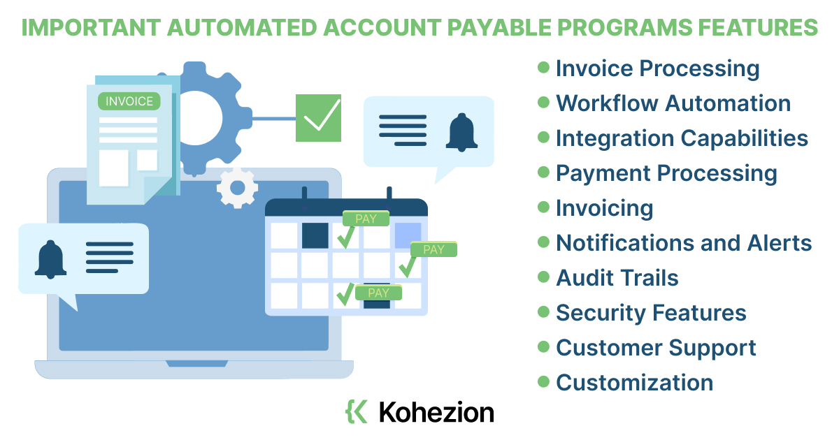 Important Automated Account Payable Programs Features