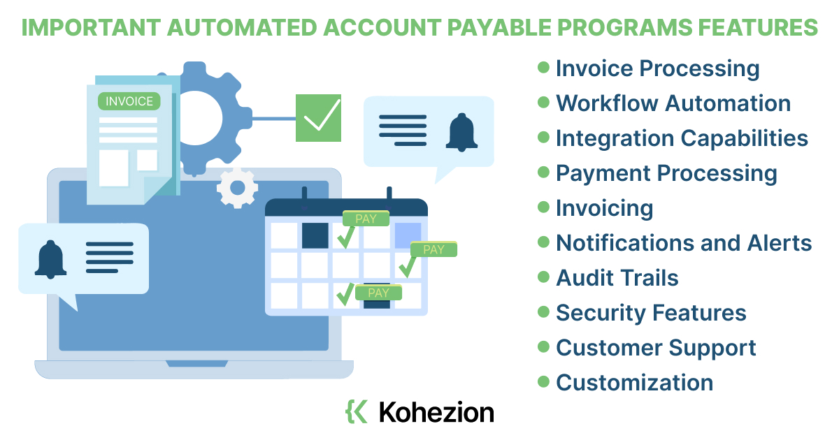 Important Automated Account Payable Programs Features Important Automated Account Payable Programs Features