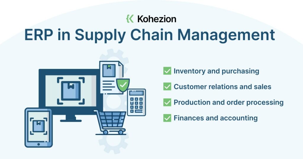 example of 4 uses of erp in supply chain management