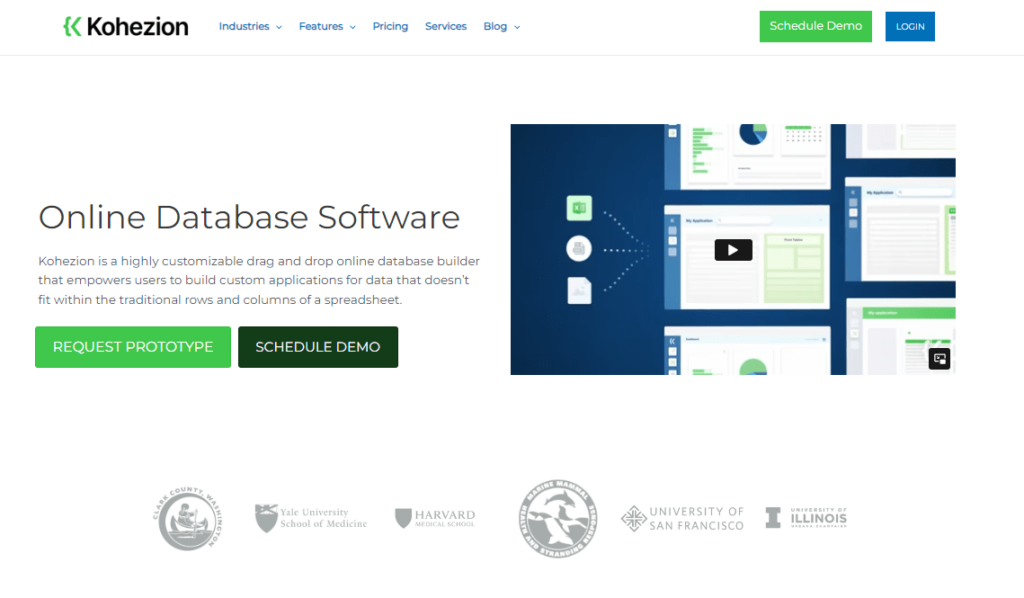 kohezion online database software best hipaa compliant crm software