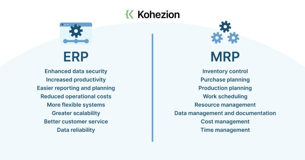 differences between erp and mrp